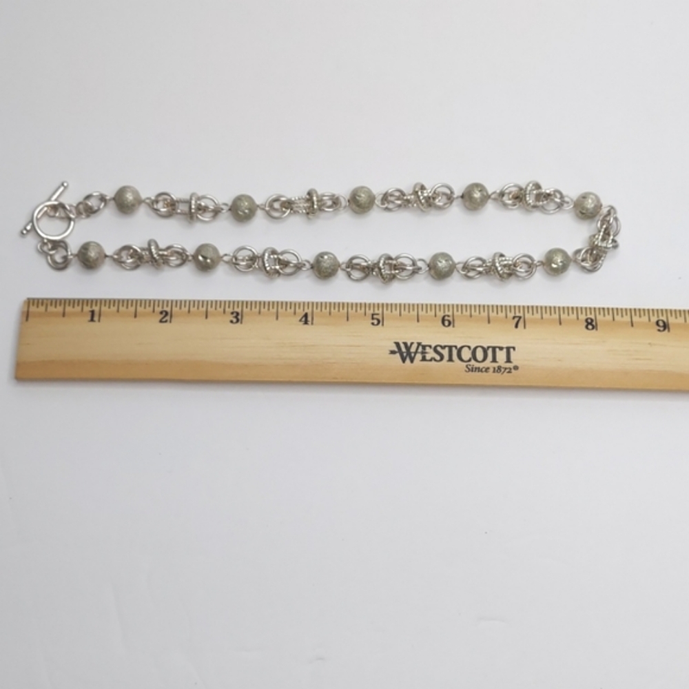 Silver-tone Fashion Necklace and Bracelet Set - Picture 7 of 9